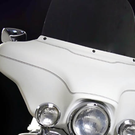 Tint 4.5 Windshield With Chrome Trim Polished Stainless Slotted Compatible for 96-13 Harley Davidson Touring Street Glide Electra Glide 