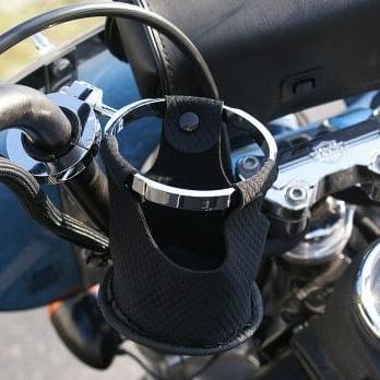 Chrome cup holder handlebar mount